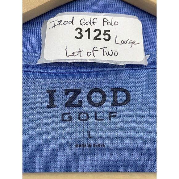 Izod‎ Golf Polo Shirt LARGE COOL FX Windowpane Striped Casual Dress LOT OF TWO - Picture 9 of 16
